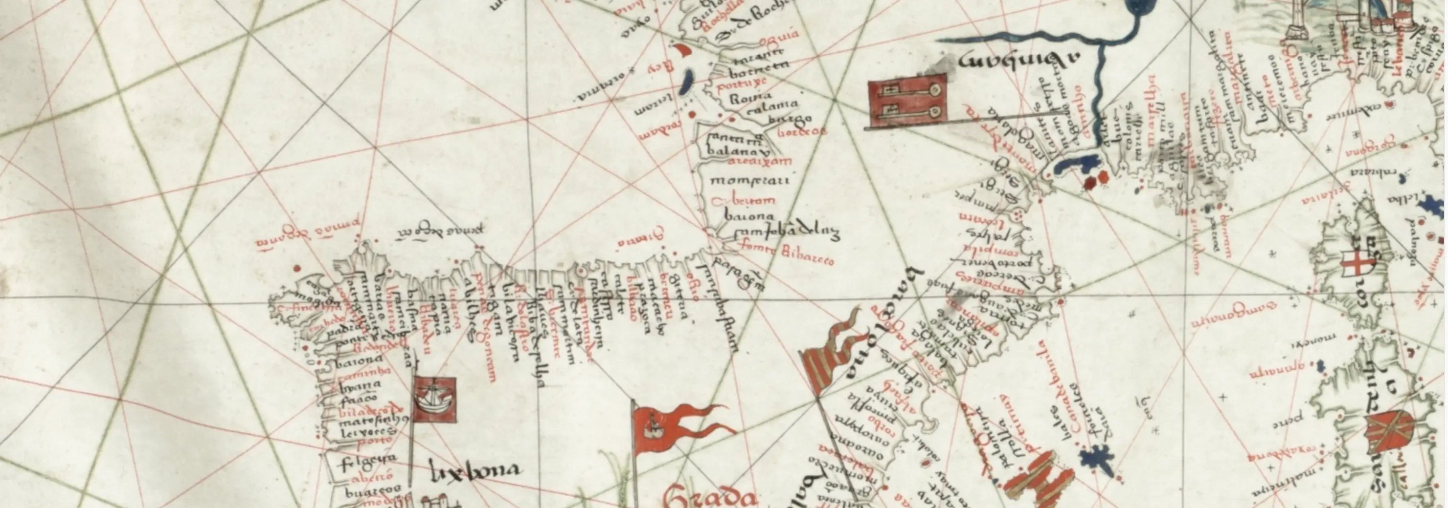 Portolan chart by Jorge de Aguiar (1492)
